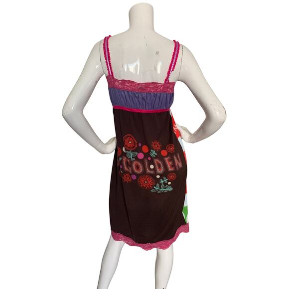 Custo Barcelona 90's y2k graphic face print camisole dress vintage - Picture 4 of 6